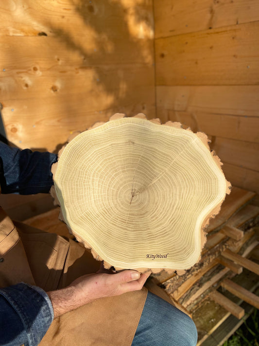Tranche de bois en acacia plateau de décoration