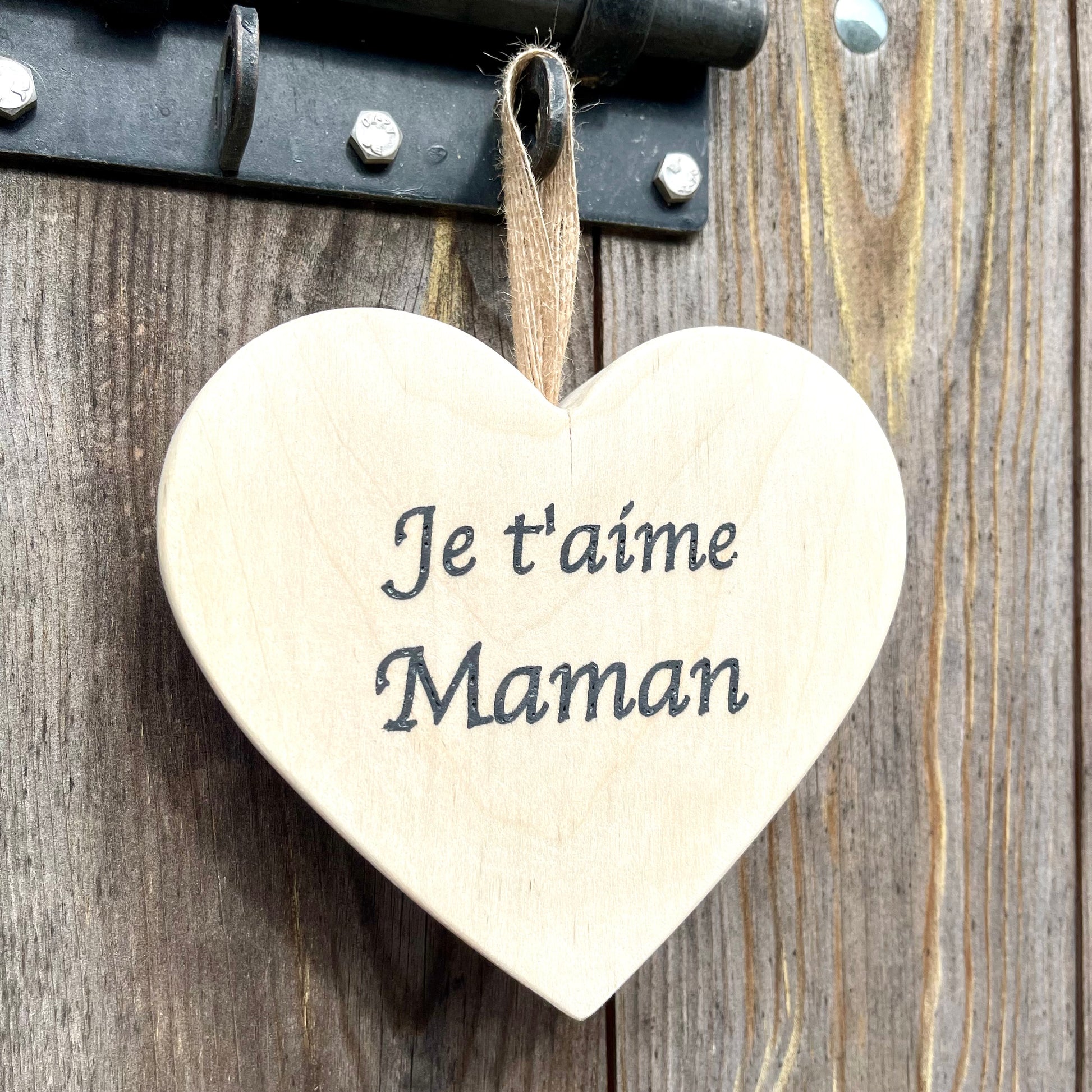 cadeau coeur en bois fête des mères